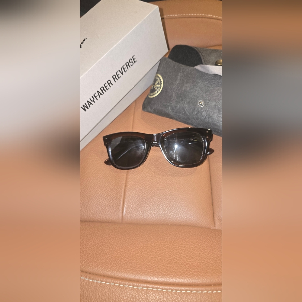 Wayfarer Style Sunglasses in Black and Brown